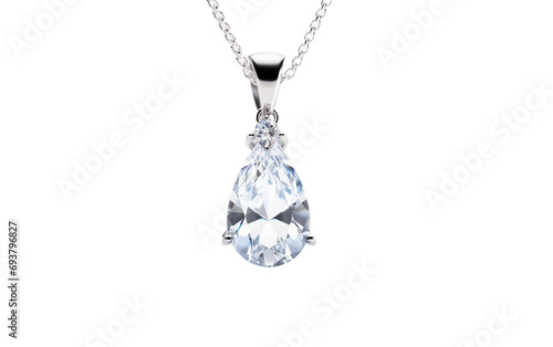Radiant Charm Sparkling Crystal Pendant Isolated on Transparent Background PNG.