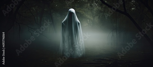 A supernatural ghost appears in this real photo. photo