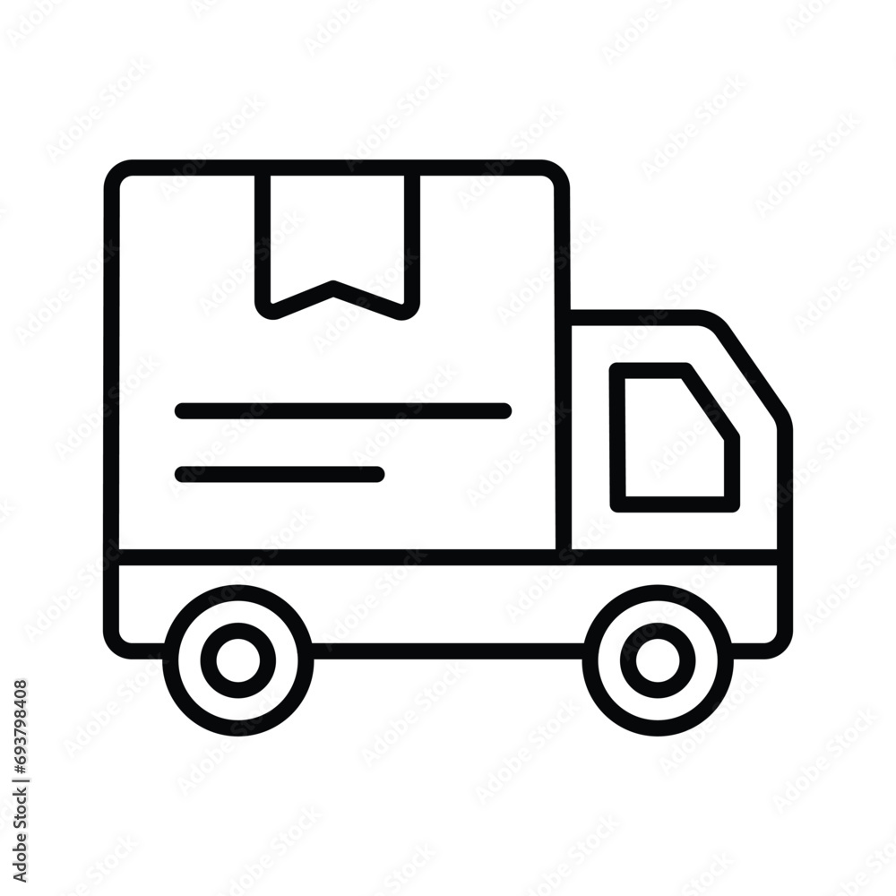 Trendy vector of cargo truck in modern design style Trendy vector of cargo truck in modern design style