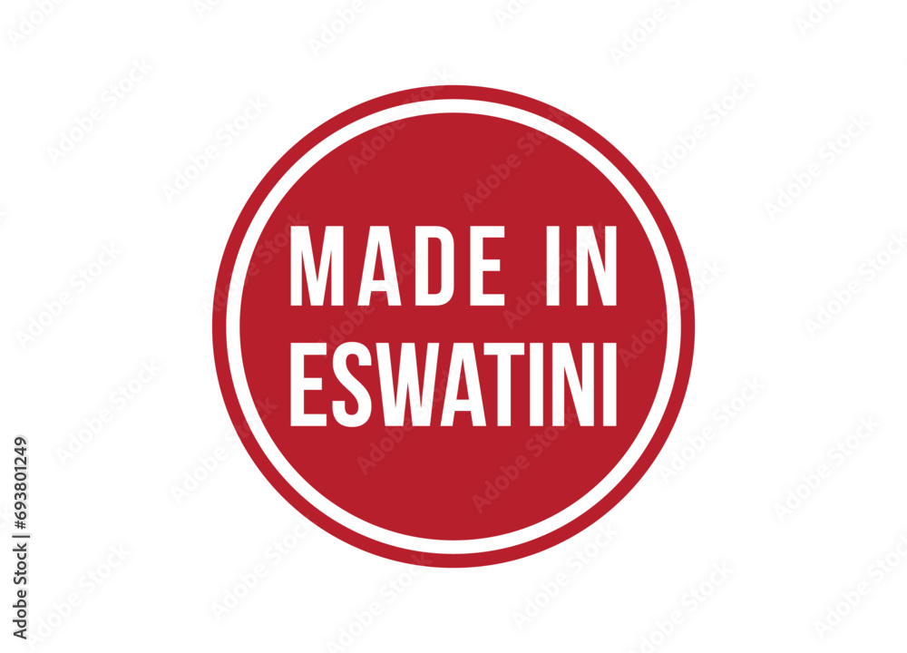 Made in Eswatini red banner design vector illustration Made in Eswatini red banner design vector illustration
