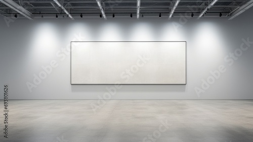Modern exhibition hall interior with empty mock up. © morepiixel