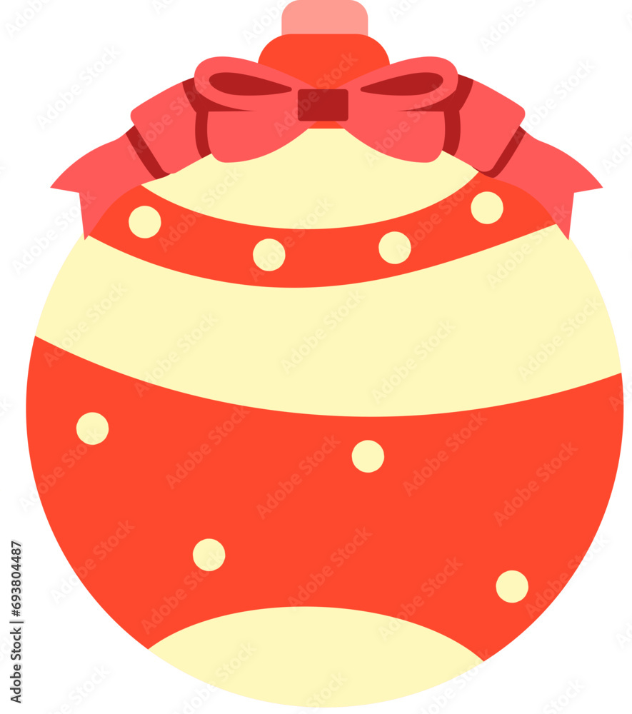 beautiful red christmas ball decorations vector illustration