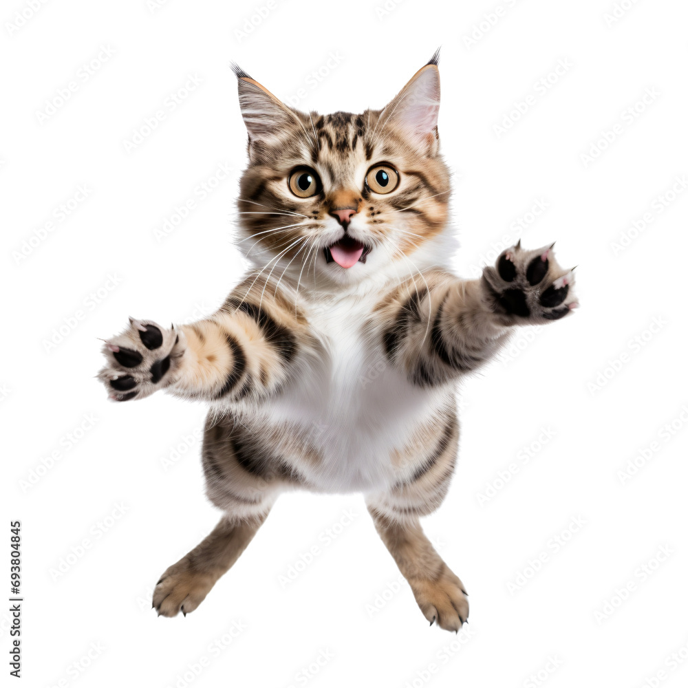 A cat cutout. Home pet animal dicut ,isolated on white and transparent background. A cat cutout. Home pet animal dicut ,isolated on white and transparent background.