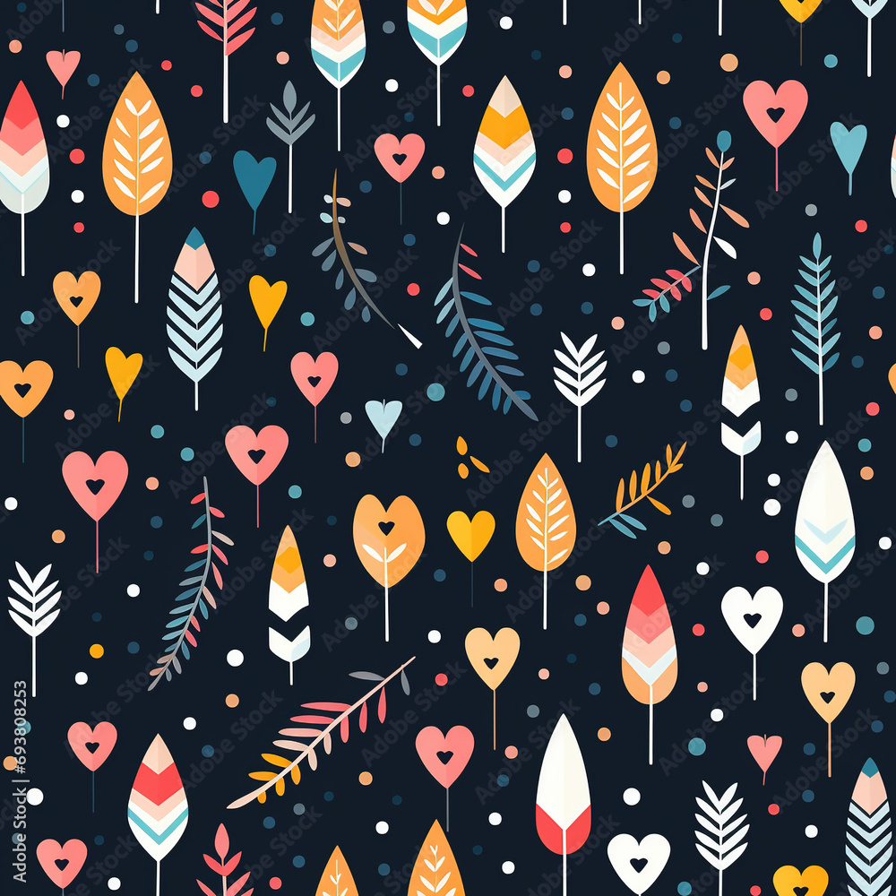 Love Struck Arrows Seamless Patterns