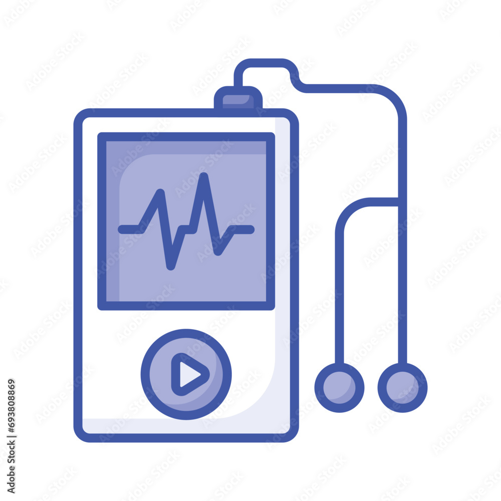Music player icon in modern style, an editable vector of MP3 player Music player icon in modern style, an editable vector of MP3 player
