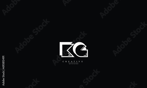 Alphabet letters Initials Monogram logo KG GK K G