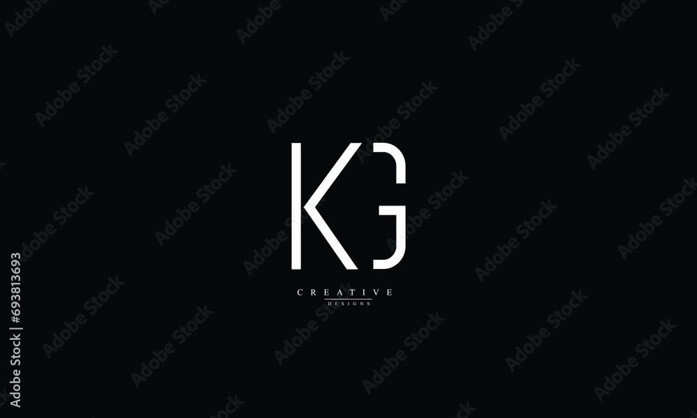 Alphabet letters Initials Monogram logo KG GK K G Alphabet letters Initials Monogram logo KG GK K G
