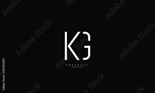 Alphabet letters Initials Monogram logo KG GK K G