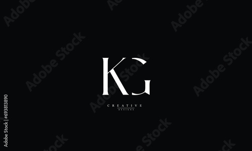 Alphabet letters Initials Monogram logo KG GK K G