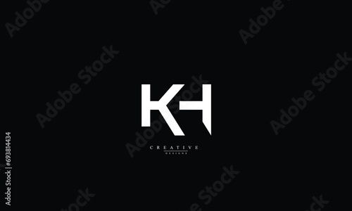 Alphabet letters Initials Monogram logo KH HK K H
