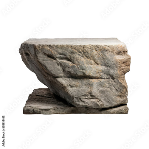 Stone rock isolated on transparent background.