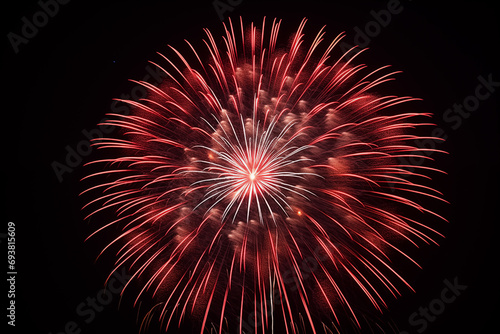 The dazzling fireworks burst into a myriad of colors, painting the sky with brilliance