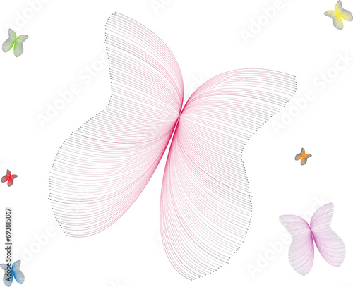 Butterfly design colored vector