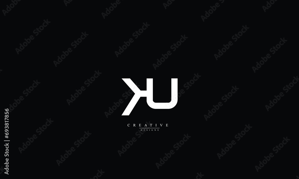 Alphabet letters Initials Monogram logo KU UK K U Alphabet letters Initials Monogram logo KU UK K U