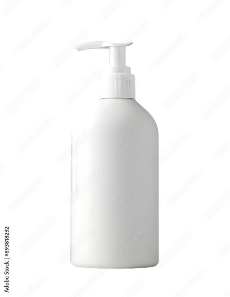 White empty cosmetic liquid dispenser bottle of soap, lotion, shampoo or shower gel mock up isolated on transparent background White empty cosmetic liquid dispenser bottle of soap, lotion, shampoo or shower gel mock up isolated on transparent background