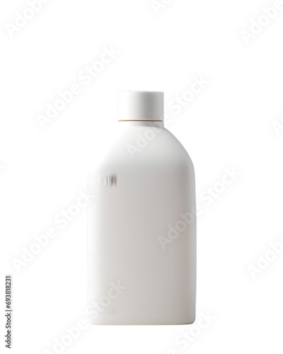 White empty cosmetic liquid dispenser bottle of soap, lotion, shampoo or shower gel mock up isolated on transparent background