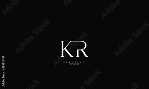 Alphabet letters Initials Monogram logo KR RK K R