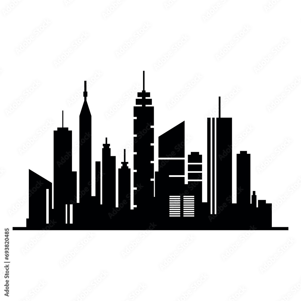 City black icon on white background