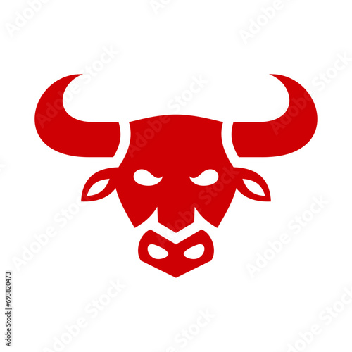 Bull Head Vector Logo Design Template