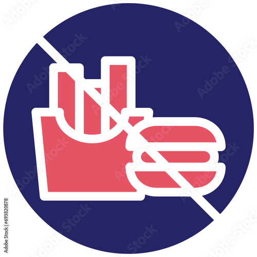 No Fast Food Icon