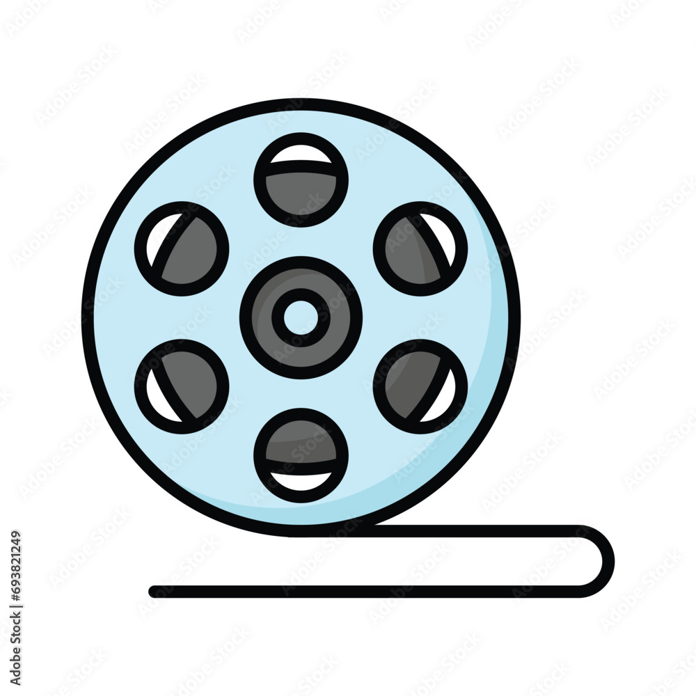 A customizable vector of film roll in modern style ready to use icon