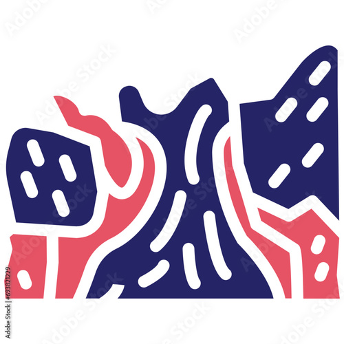 Waterfall Landscape Icon