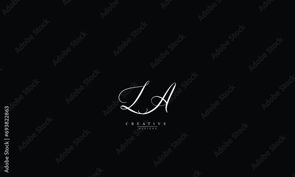 Alphabet letters Initials Monogram logo LA AL L A Alphabet letters Initials Monogram logo LA AL L A
