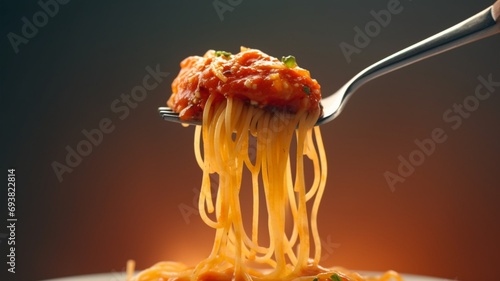 spaghetti with tomato sauce. generative ai