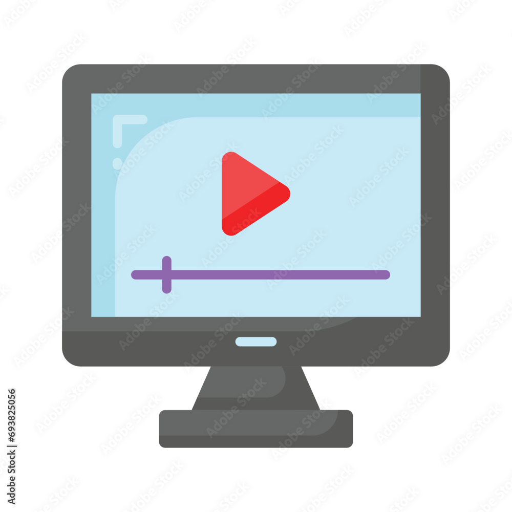 Online computer video vector design, ready to use in websites and mobile apps Online computer video vector design, ready to use in websites and mobile apps