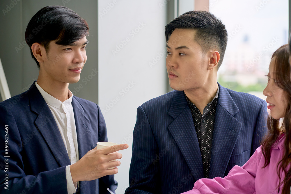 Businessman manager and team talking together in seminar session office for business deal. Businessman manager and team talking together in seminar session office for business deal.