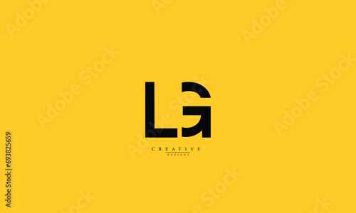Alphabet letters Initials Monogram logo LG GL L G photo
