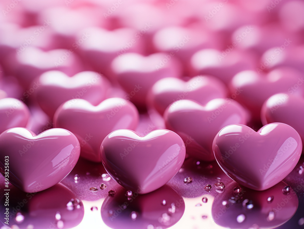 Pink hearts on a pink background Pink hearts on a pink background