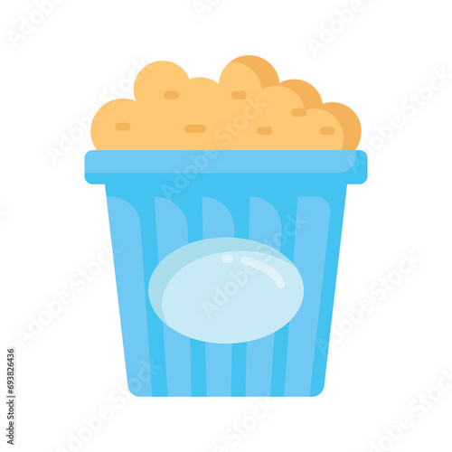 A perfectly design of popcorns pack vector icon, isolated on white background
