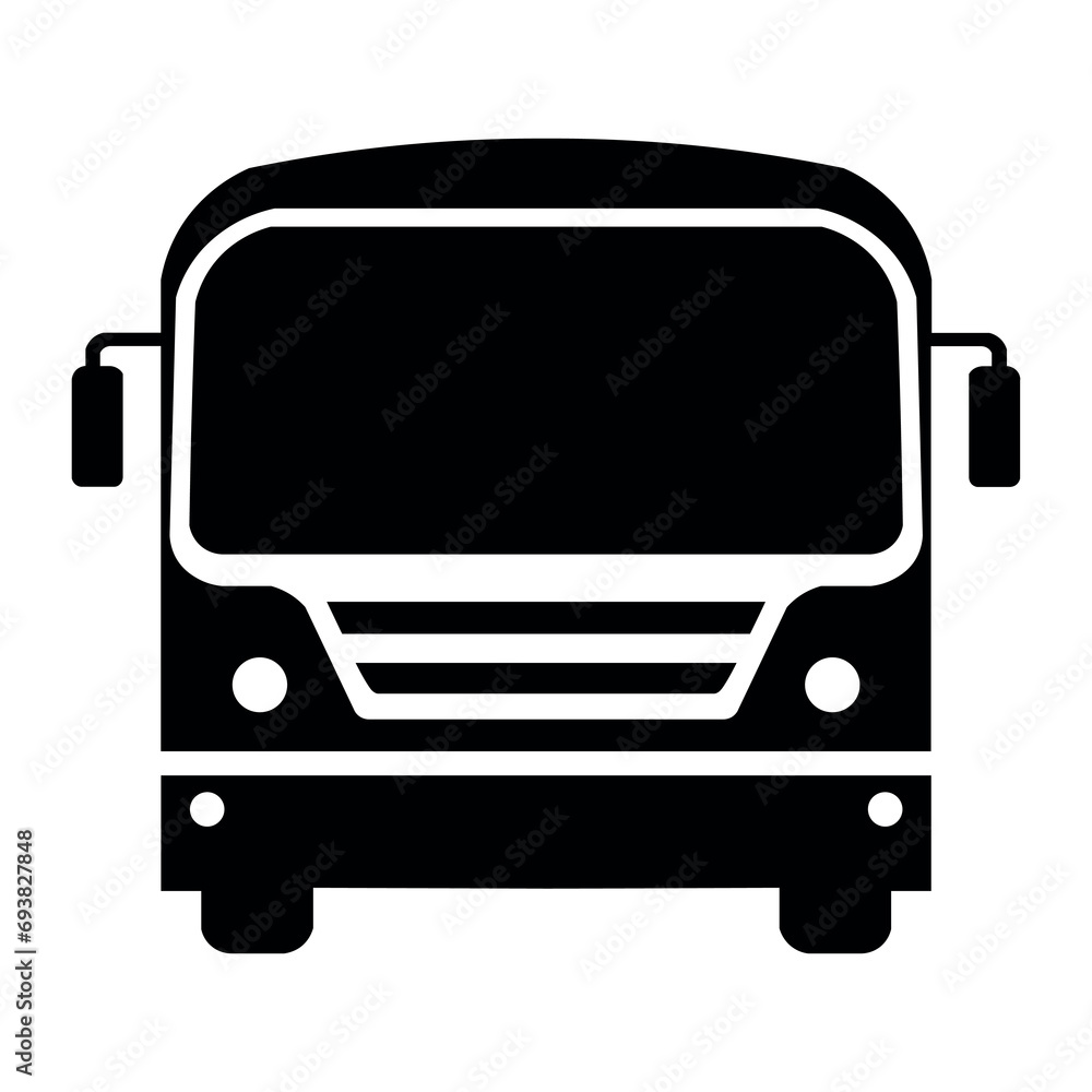 Bus black icon on white background Bus black icon on white background