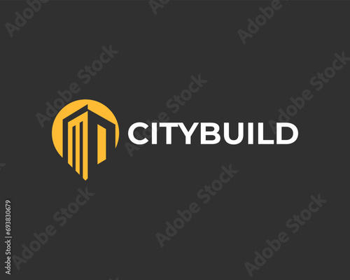 Premium Construction, Real state, Building logo design