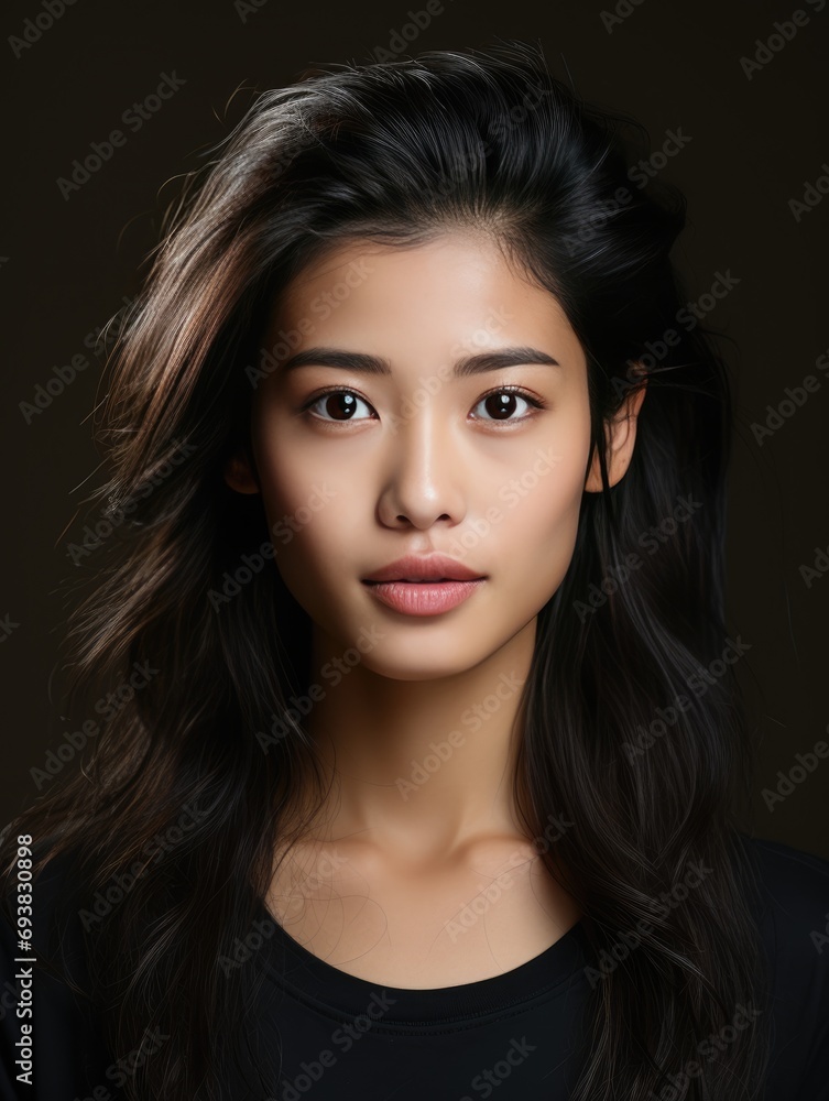Portrait Photography of Young asian beauty woman with koreans makeup Portrait Photography of Young asian beauty woman with koreans makeup