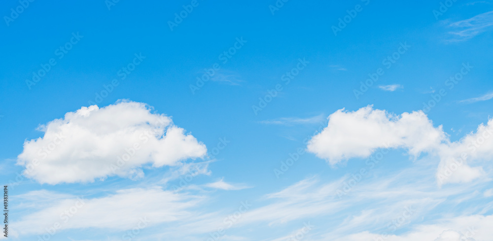 sky white fluffy clouds nature