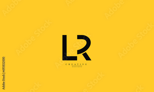 Alphabet letters Initials Monogram logo LR RL L R