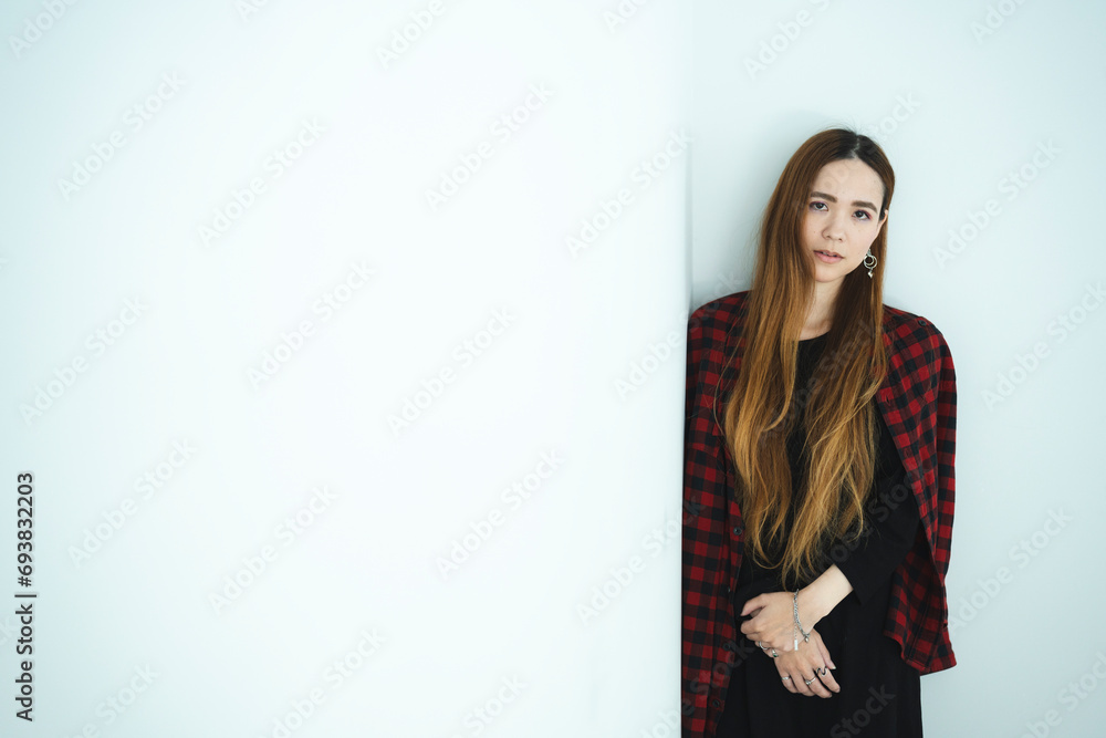 ロングヘアの女性