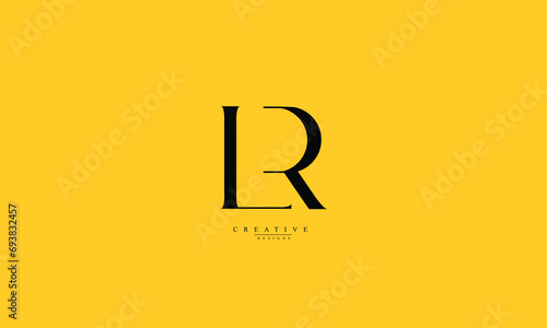 Alphabet letters Initials Monogram logo LR RL L R