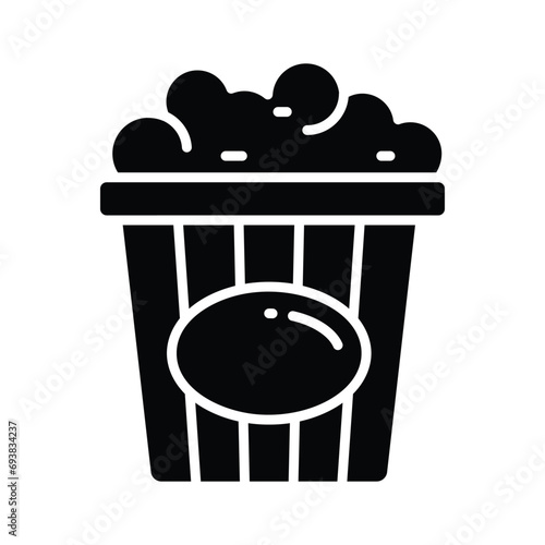 A perfectly design of popcorns pack vector icon, isolated on white background
