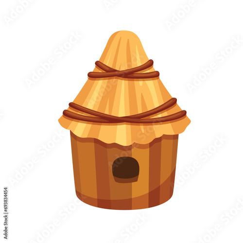 Illustration of beehive. Vector design