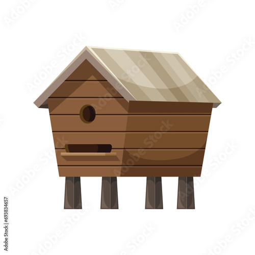 Illustration of beehive. Vector design