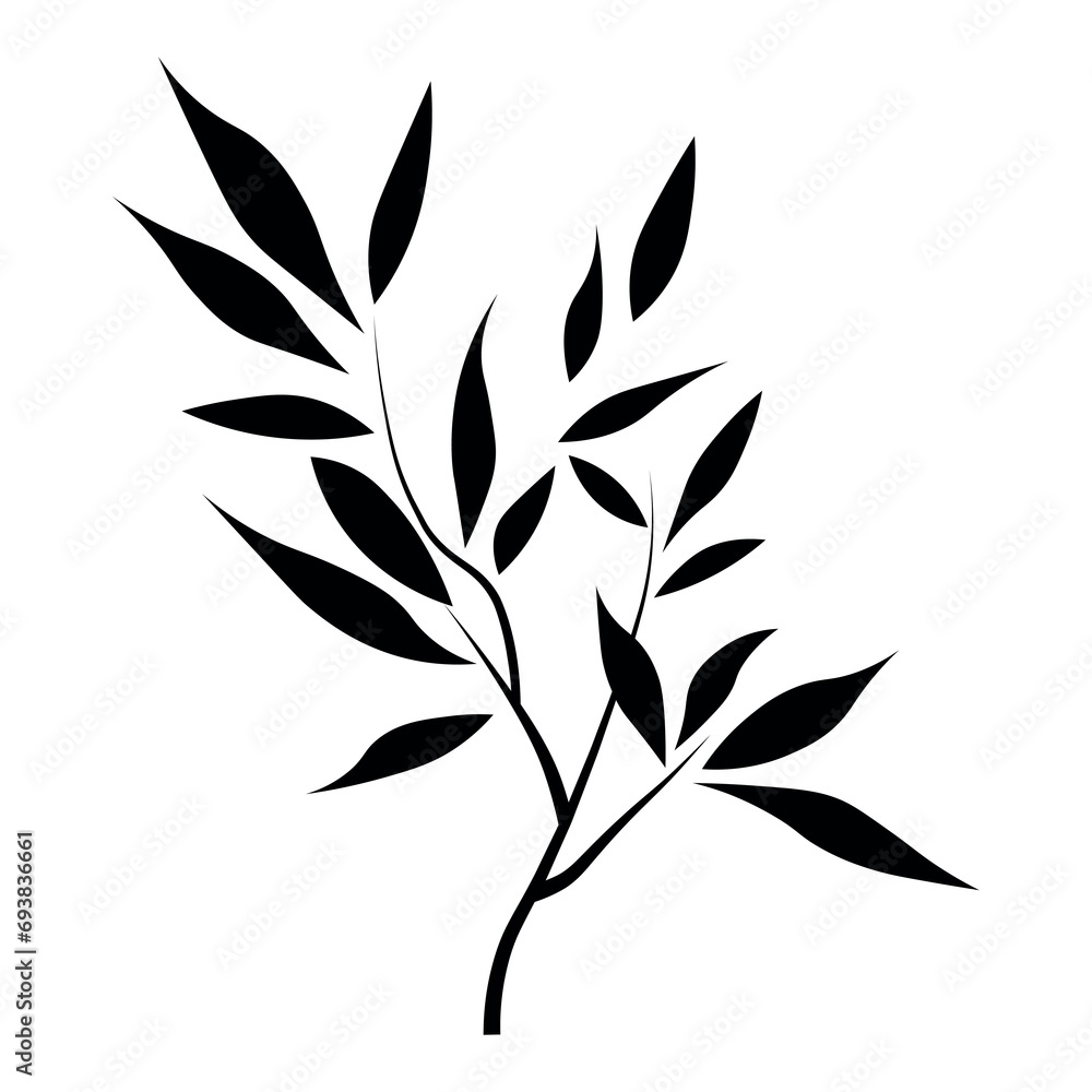 Branch black icon on white background Branch black icon on white background