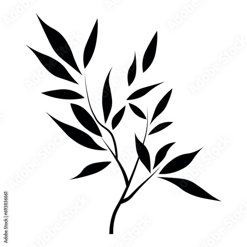 Branch black icon on white background