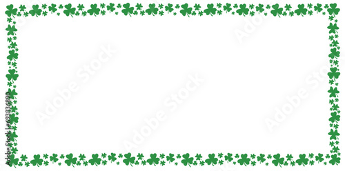 Green shamrock clover vector icon. St Patrick day symbol, leprechaun leaf sign. Shamrock clover isolated, flat decorative element. Logo illustration.