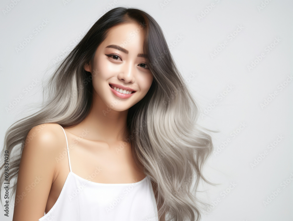 Female woman smooth skin salon care hair long model fashion beauty hairstyle healthy face Female woman smooth skin salon care hair long model fashion beauty hairstyle healthy face