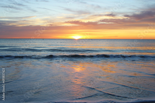 natural background beautiful sunrise over the sea