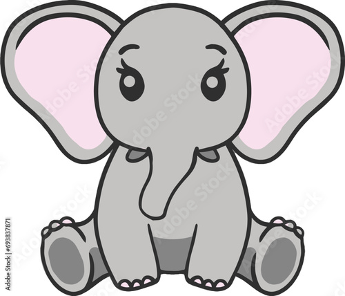 Baby Elephant Illustration