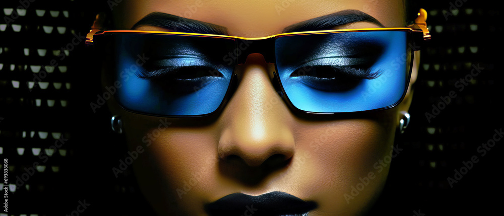 A Stylish Woman Wearing Trendy Sunglasses